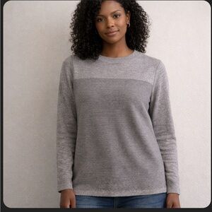 Charlie Paige Heather Gray Knit Top